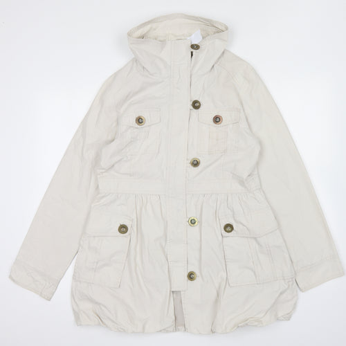 New Look Womens Beige Trench Coat Coat Size 12 Zip