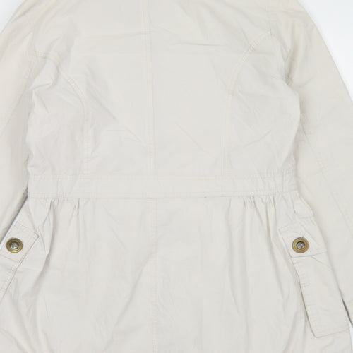 New Look Womens Beige Trench Coat Coat Size 12 Zip