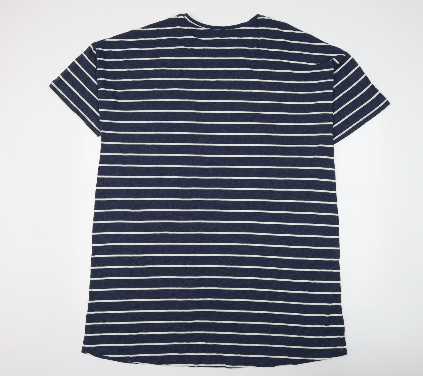 Marks and Spencer Womens Blue Striped Cotton Top Dress Size 22