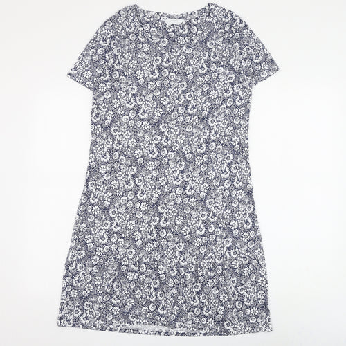 Marks and Spencer Womens Blue Floral Polyester Top Dress Size 8