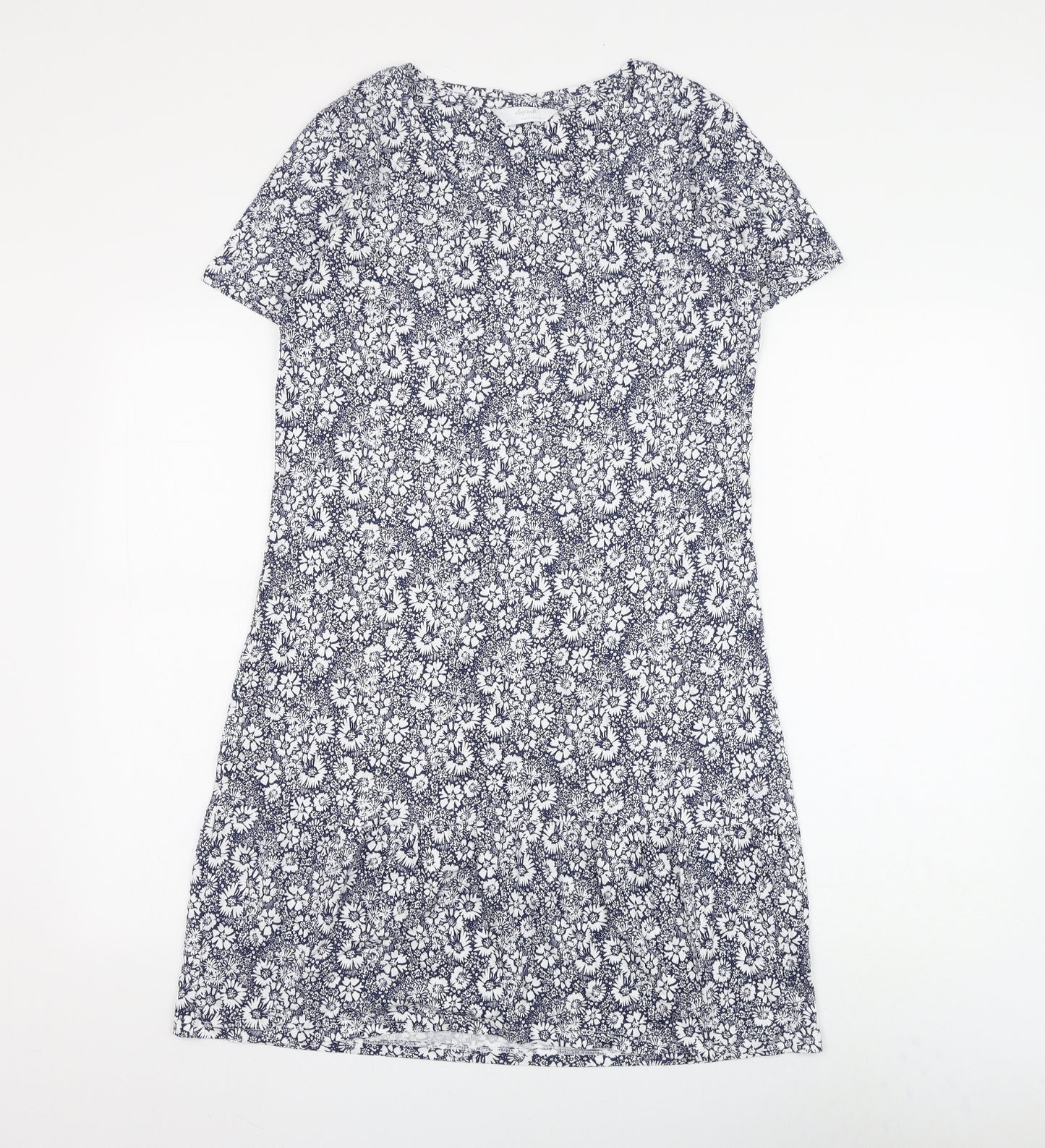 Marks and Spencer Womens Blue Floral Polyester Top Dress Size 8