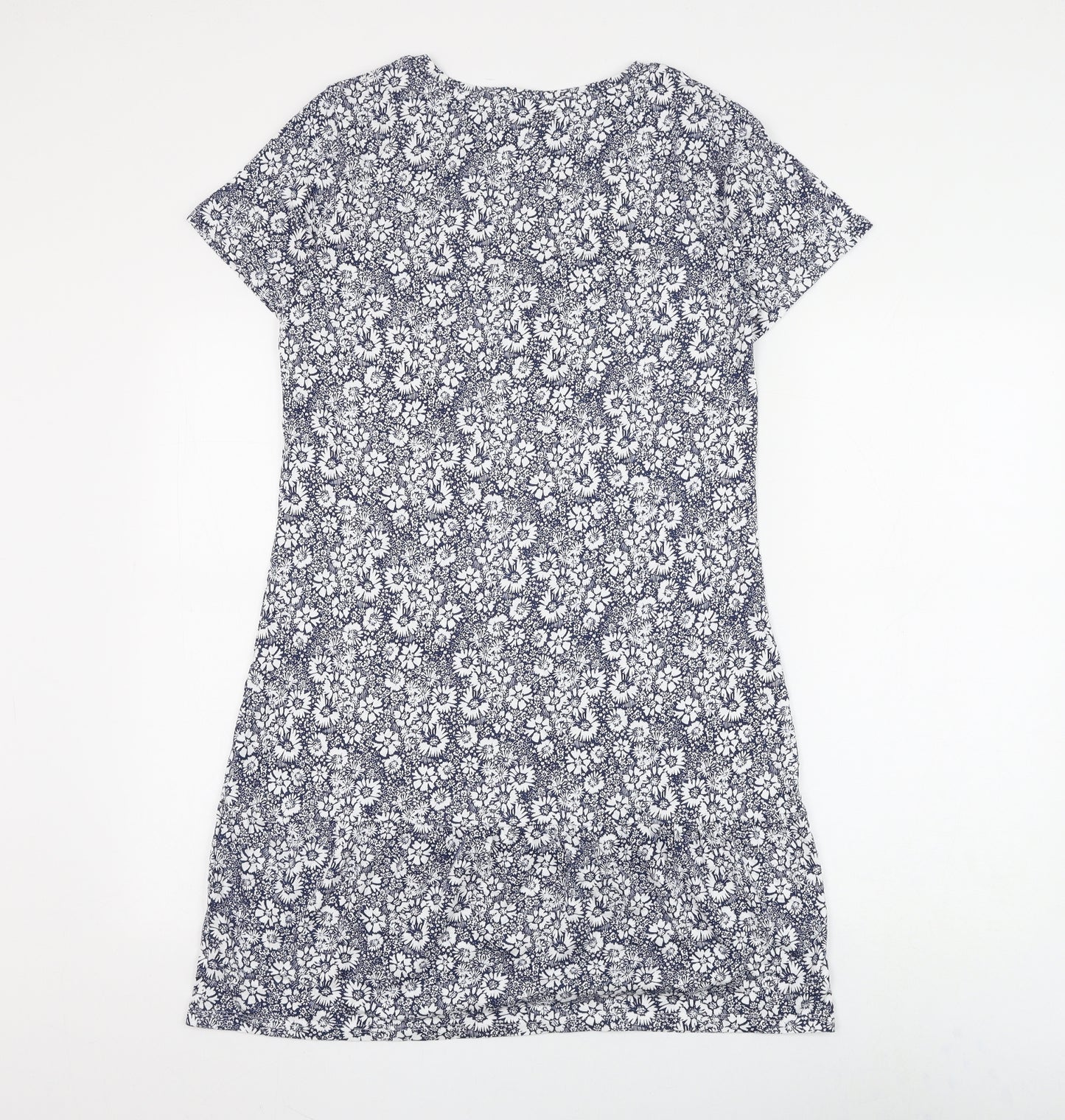Marks and Spencer Womens Blue Floral Polyester Top Dress Size 8
