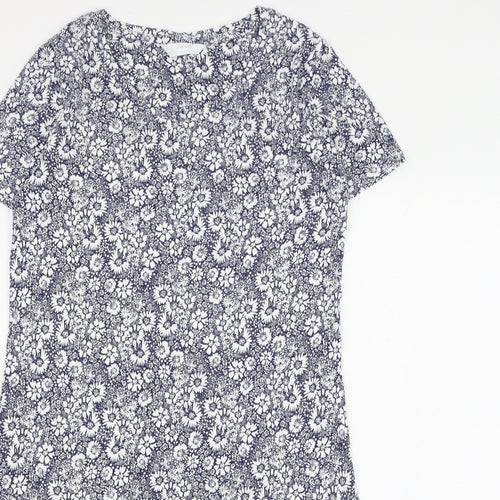 Marks and Spencer Womens Blue Floral Polyester Top Dress Size 8