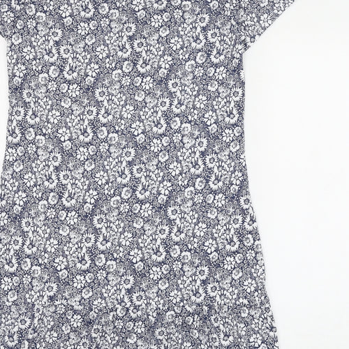Marks and Spencer Womens Blue Floral Polyester Top Dress Size 8