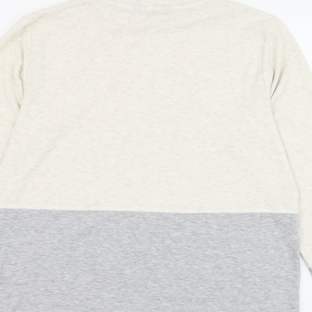 Marks and Spencer Womens Ivory Mock Neck Polyester Pullover Jumper Size 12