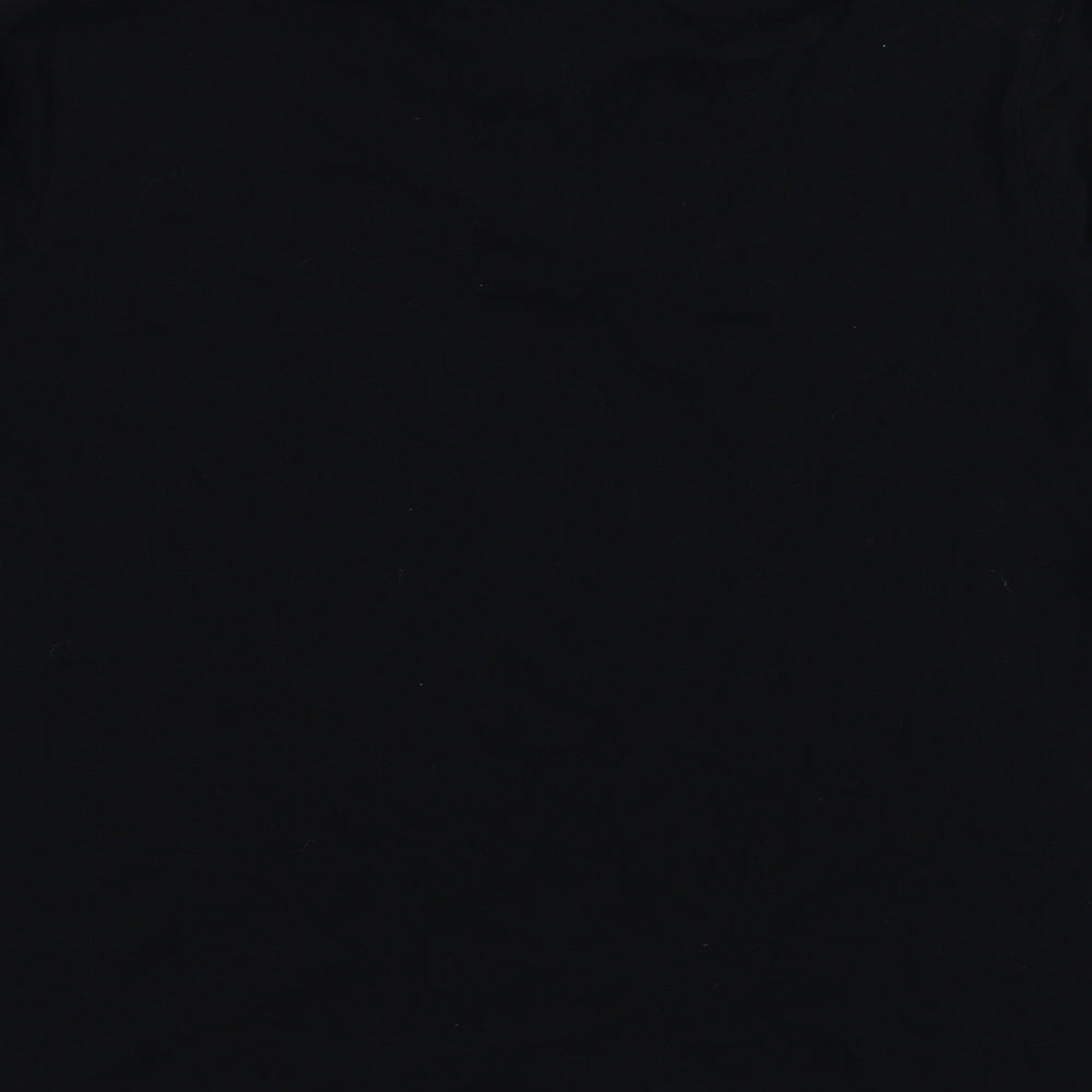 Marks and Spencer Mens Black Cotton Polo Size 2XL Collared Button