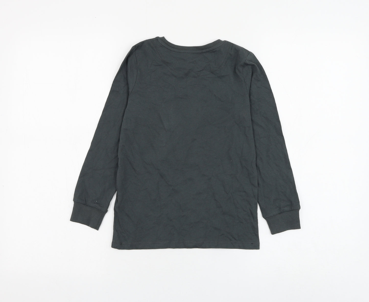 Marks and Spencer Boys Grey Cotton Basic T-Shirt Size 5-6 Years Round Neck Pullover - Batman