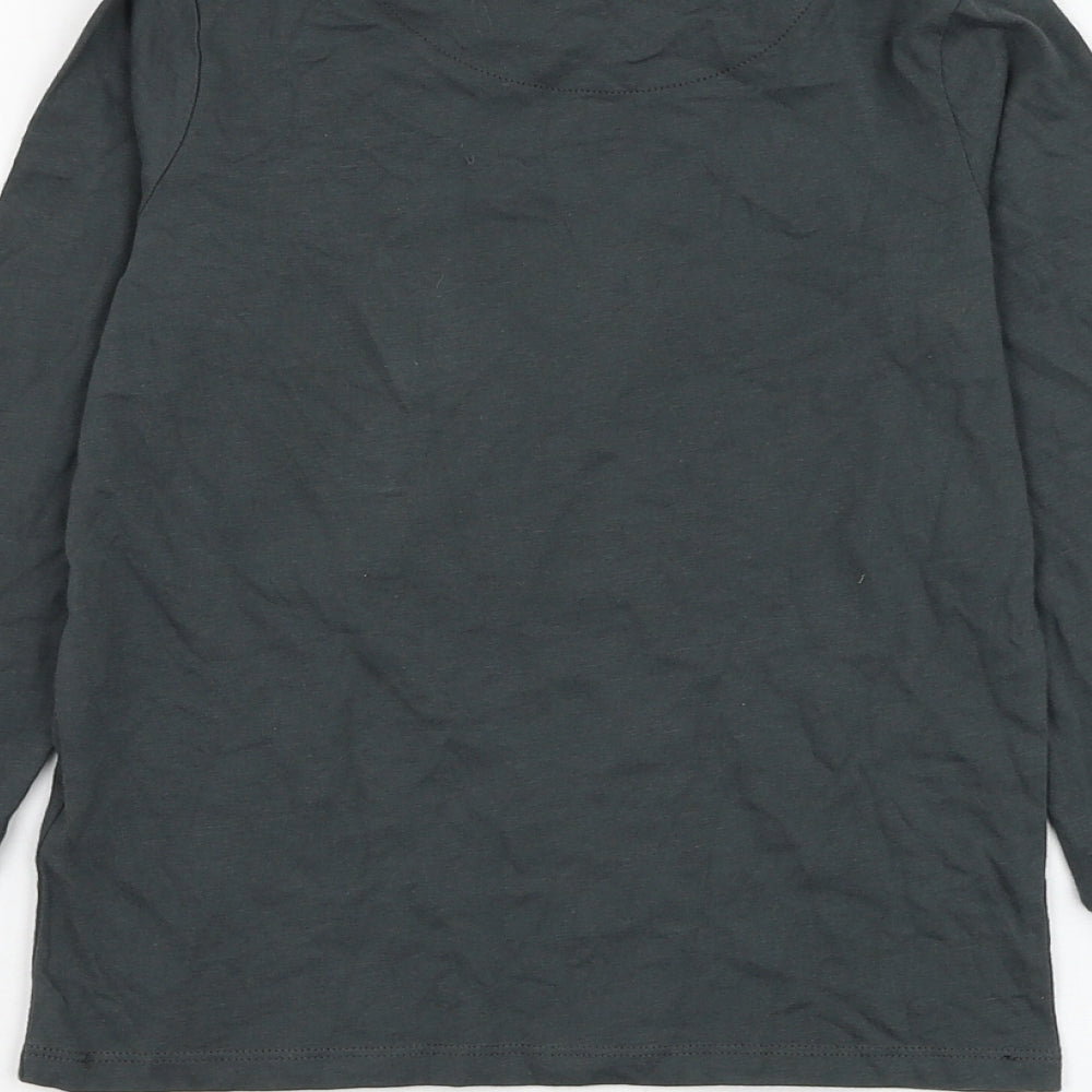 Marks and Spencer Boys Grey Cotton Basic T-Shirt Size 5-6 Years Round Neck Pullover - Batman
