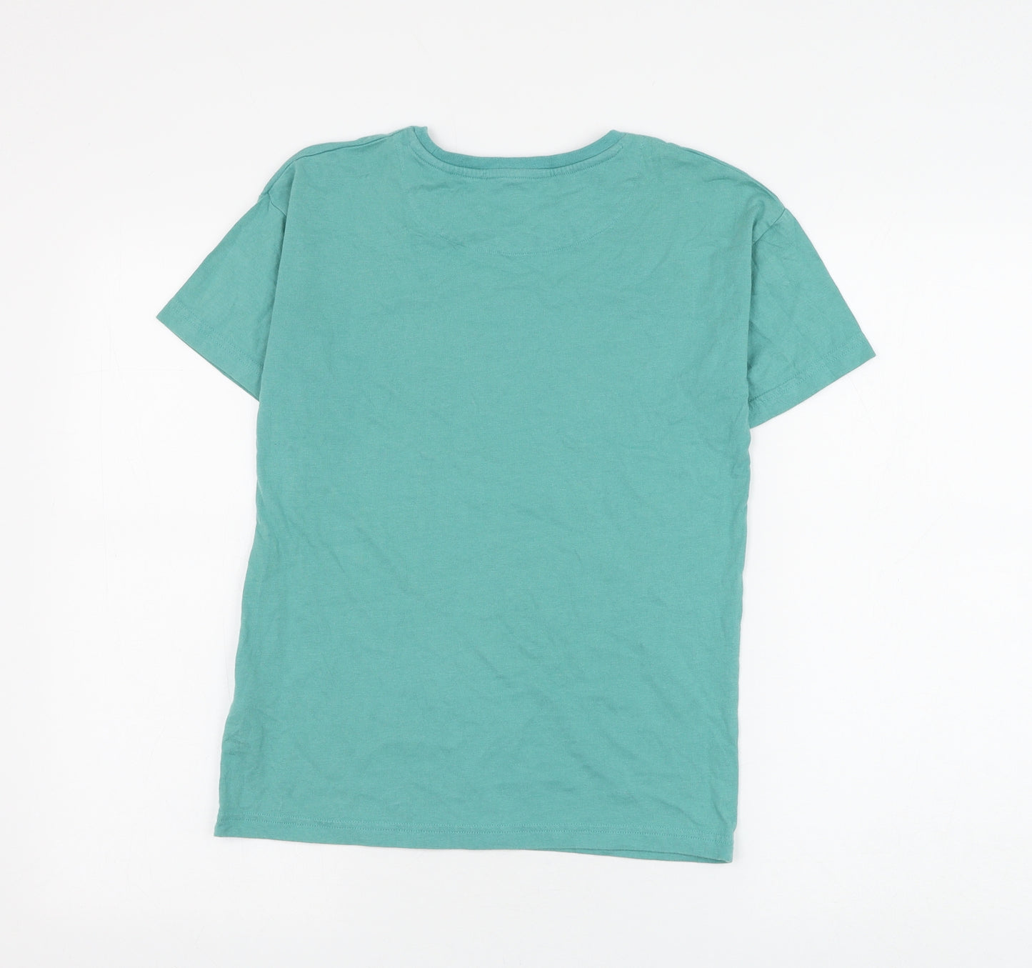 Marks and Spencer Boys Green Cotton Basic T-Shirt Size 10-11 Years Round Neck Pullover - Star Wars