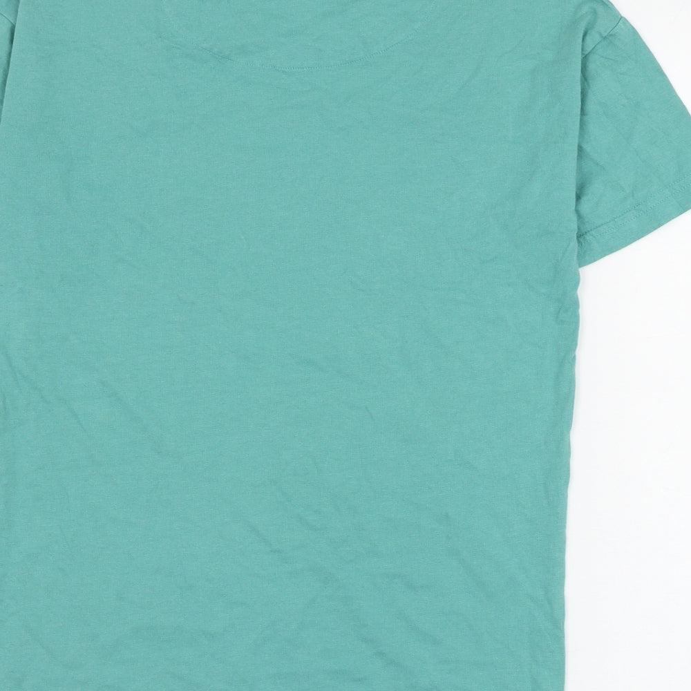 Marks and Spencer Boys Green Cotton Basic T-Shirt Size 10-11 Years Round Neck Pullover - Star Wars
