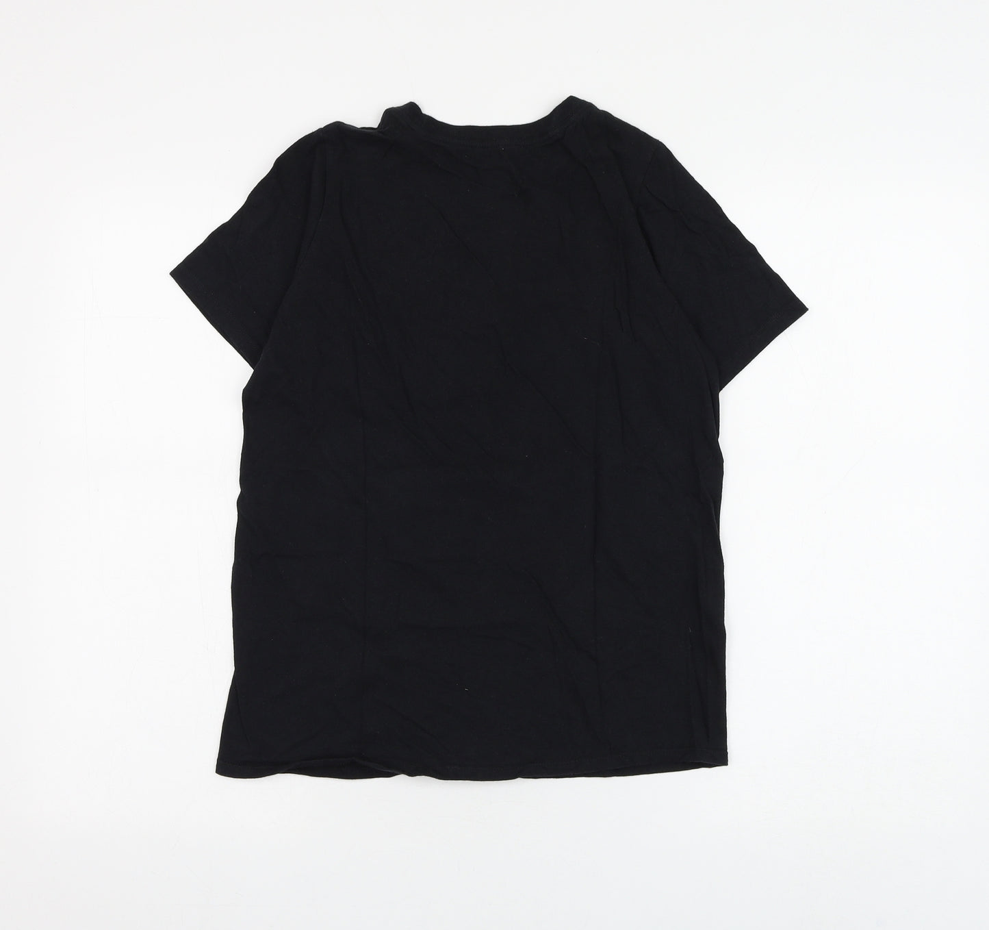 Nike Boys Black Polyester Basic T-Shirt Size L Round Neck Pullover - Elite