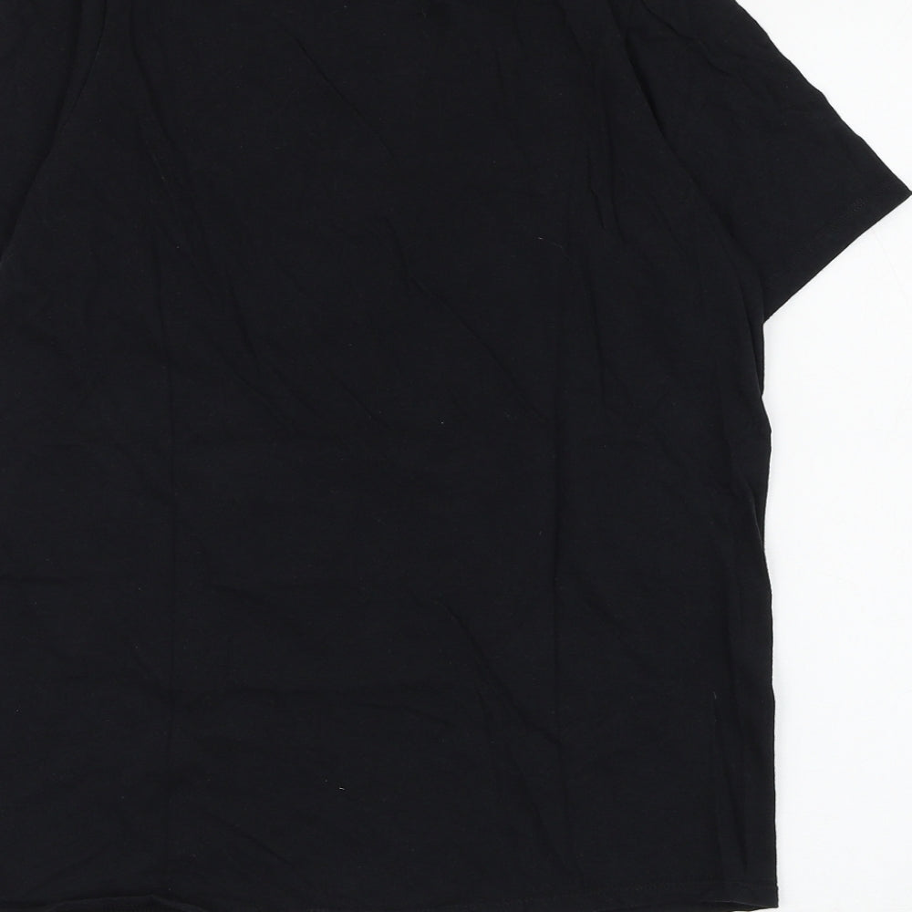 Nike Boys Black Polyester Basic T-Shirt Size L Round Neck Pullover - Elite