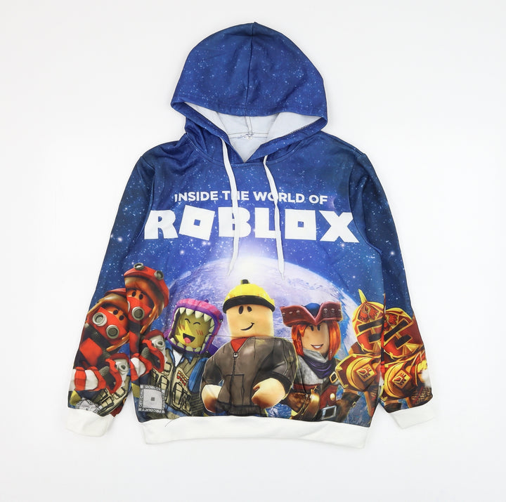 Preworn Boys Blue Polyester Pullover Hoodie Size 3 Years Pullover - Roblox