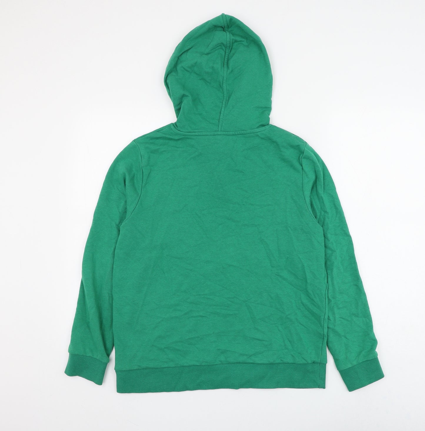 Marks and Spencer Womens Green Cotton Pullover Hoodie Size 12 Pullover