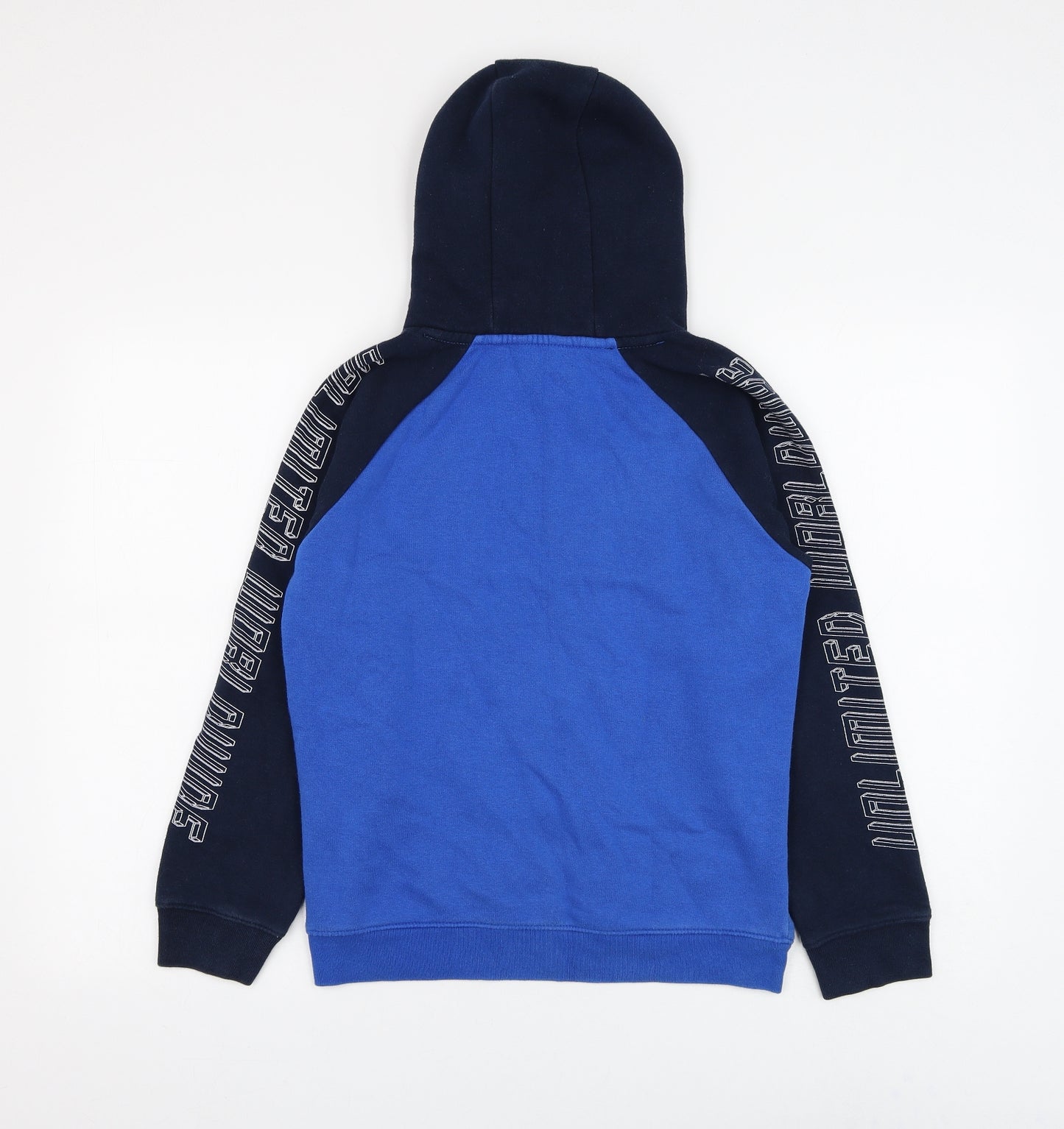 Primark Boys Blue Colourblock Cotton Pullover Hoodie Size 11-12 Years Pullover - Unlimited Worldwide