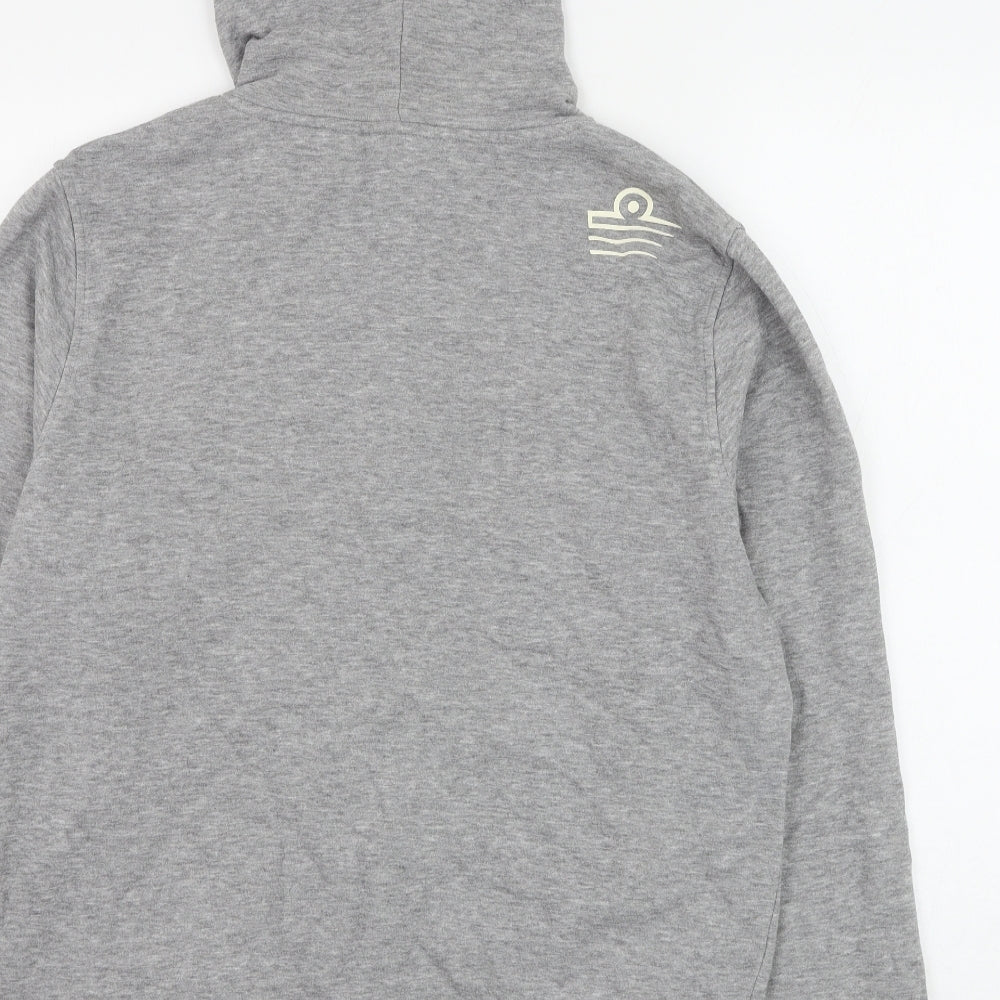 Admiral Mens Grey Cotton Full Zip Hoodie Size M