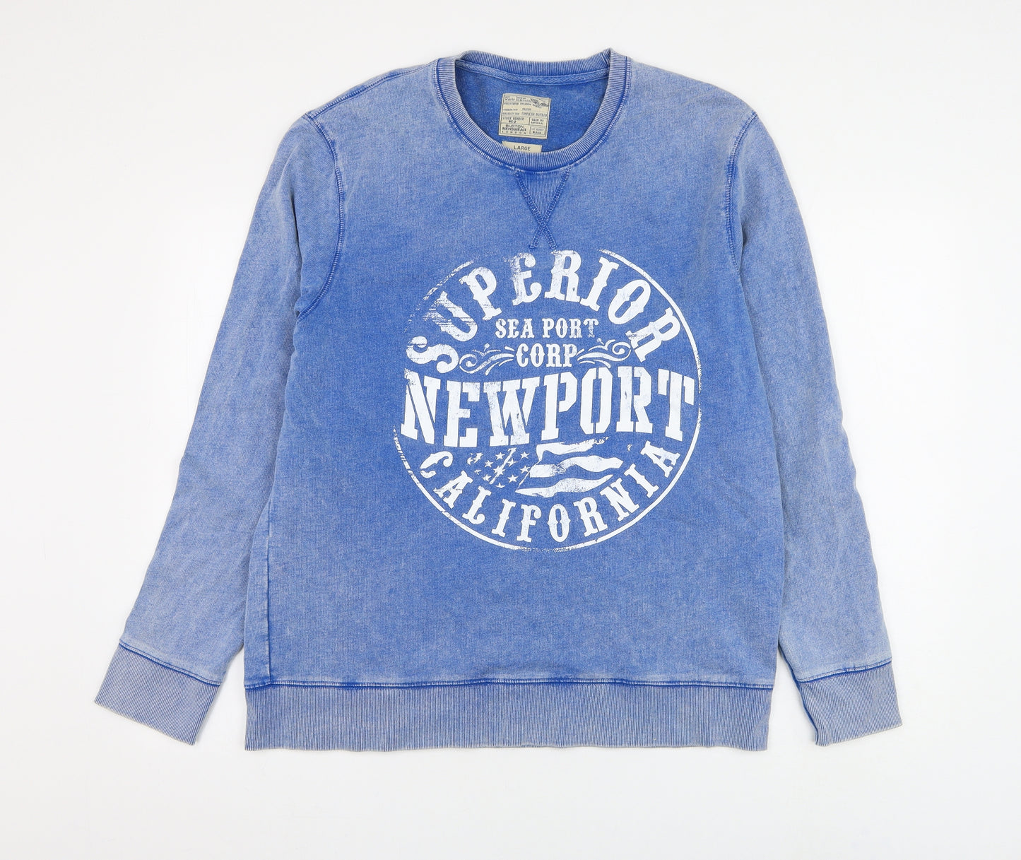 Burton Mens Blue Cotton Pullover Sweatshirt Size L - Newport California