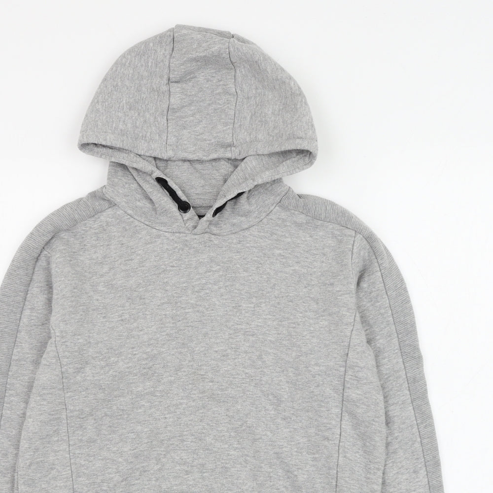 Matalan Boys Grey Cotton Pullover Hoodie Size 11 Years Pullover