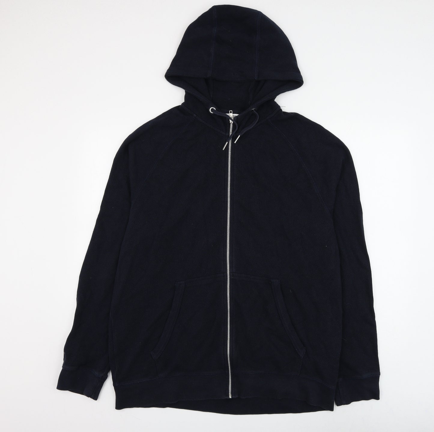 NEXT Mens Blue Cotton Full Zip Hoodie Size XL