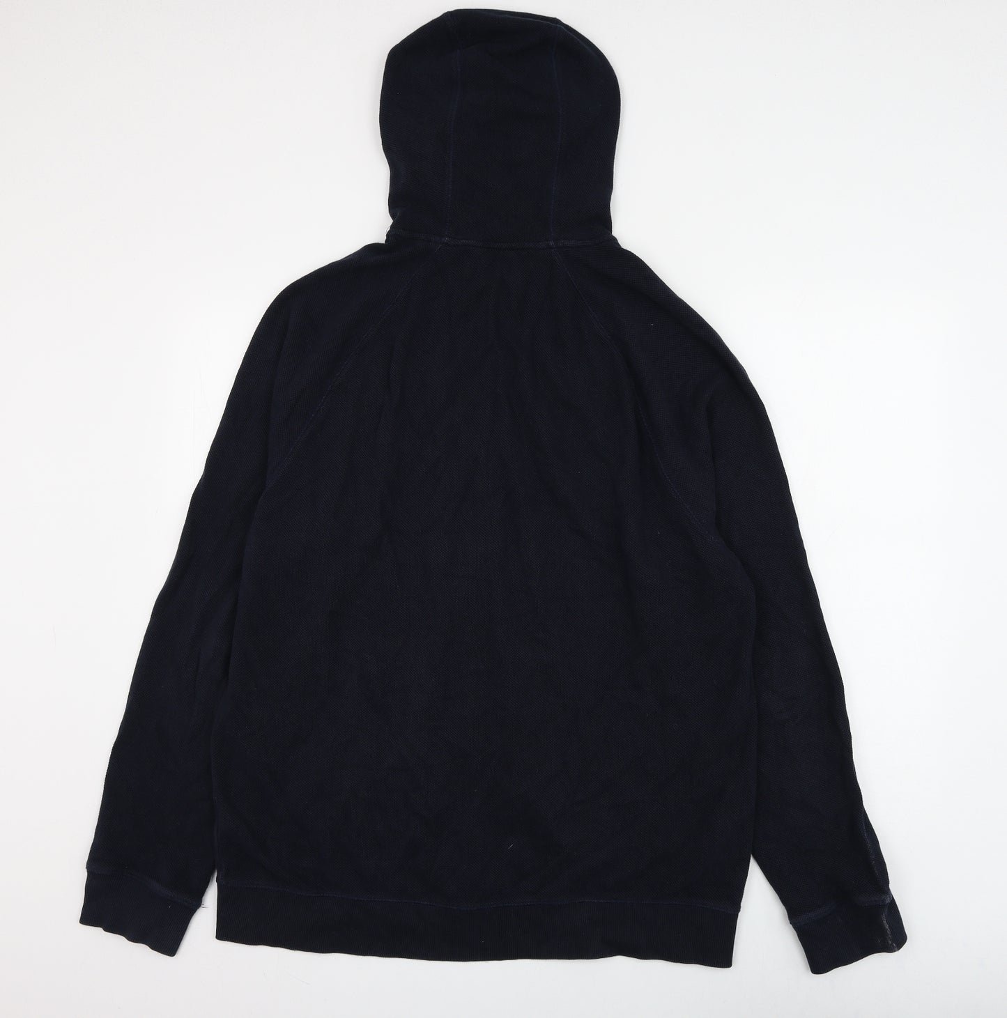 NEXT Mens Blue Cotton Full Zip Hoodie Size XL