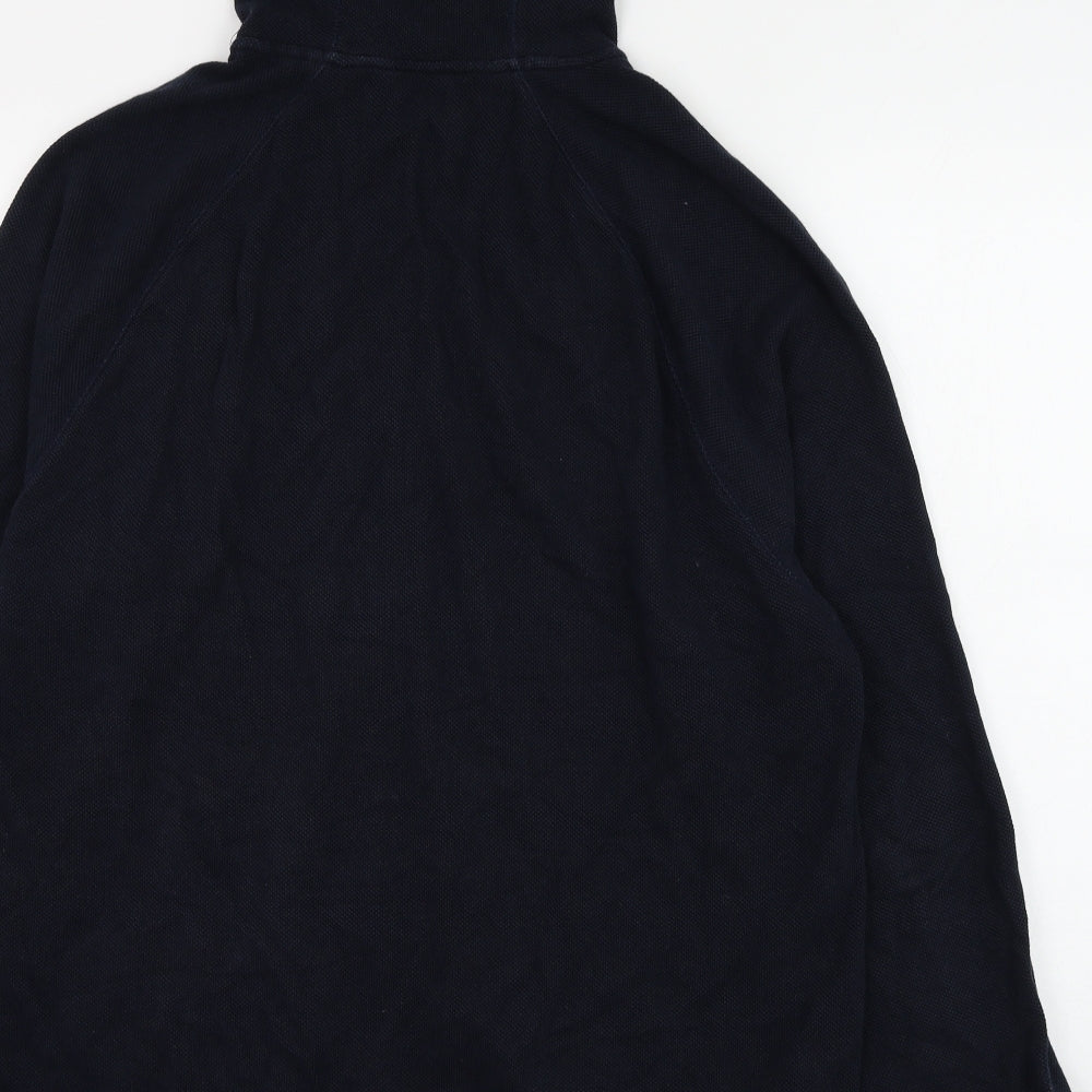 NEXT Mens Blue Cotton Full Zip Hoodie Size XL