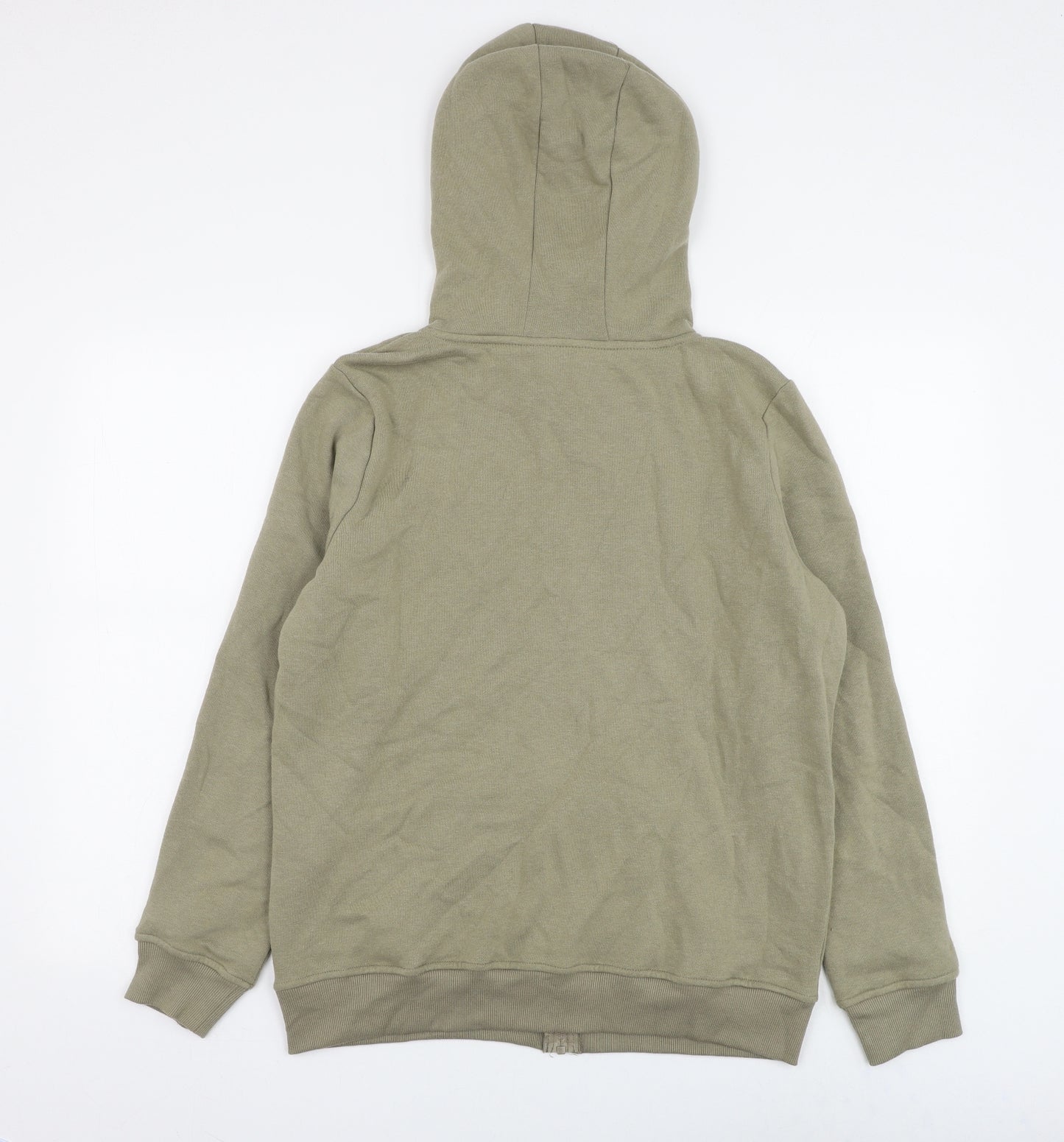 Primark Womens Green Cotton Full Zip Hoodie Size 12 Zip