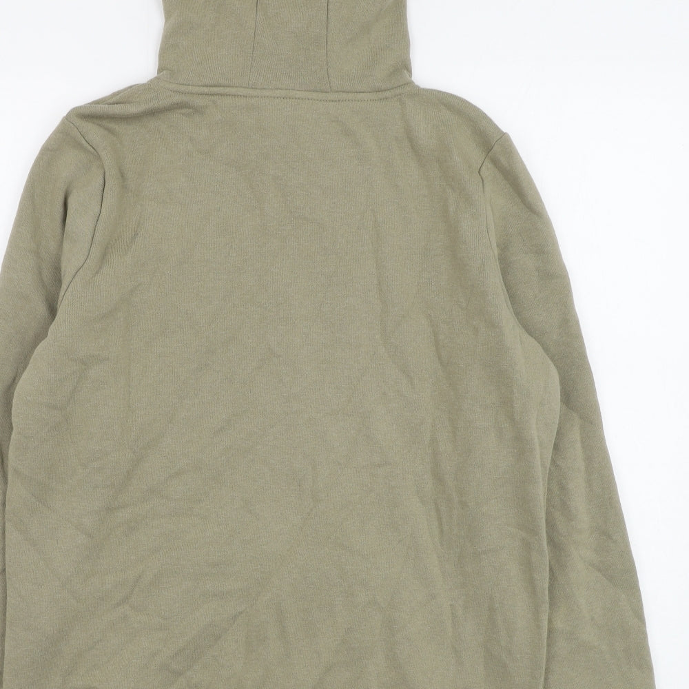 Primark Womens Green Cotton Full Zip Hoodie Size 12 Zip