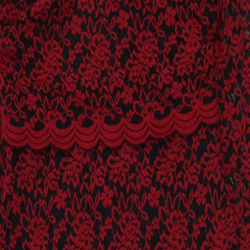 Per Una Womens Red Polyester Bodycon Size 12 V-Neck Pullover