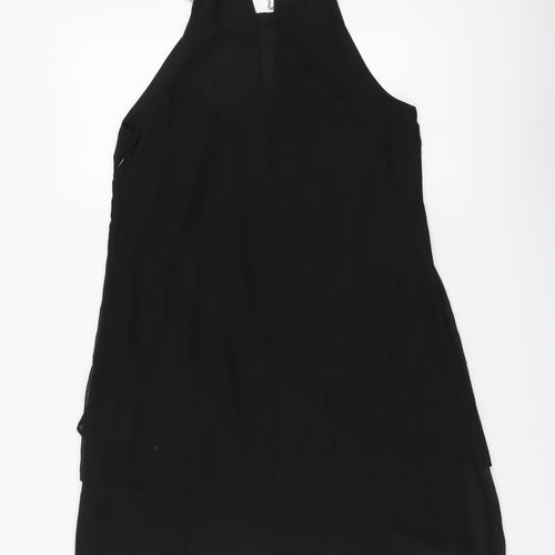 Body Flirt Womens Black Polyester A-Line Size 12 Halter Zip