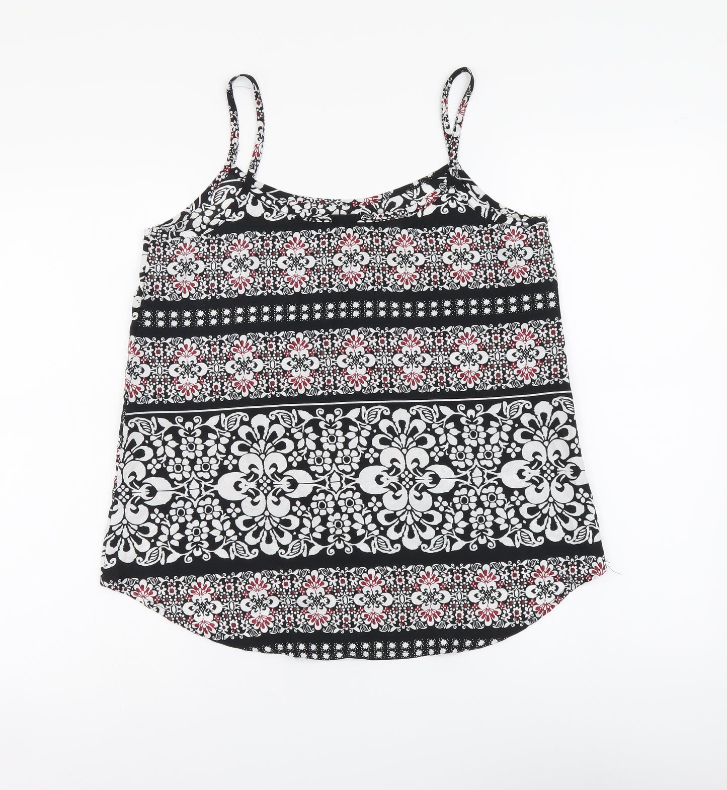 Atmosphere Womens Multicoloured Geometric Polyester Camisole Tank Size 12 Round Neck
