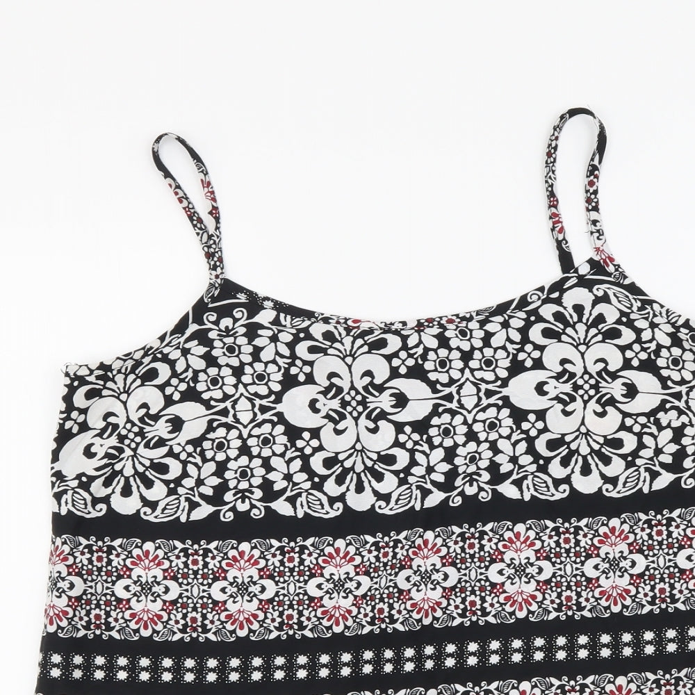 Atmosphere Womens Multicoloured Geometric Polyester Camisole Tank Size 12 Round Neck
