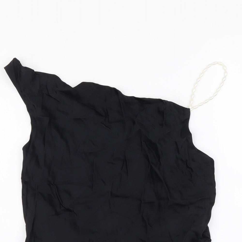 Zara Womens Black Polyester Basic Blouse Size S Sweetheart