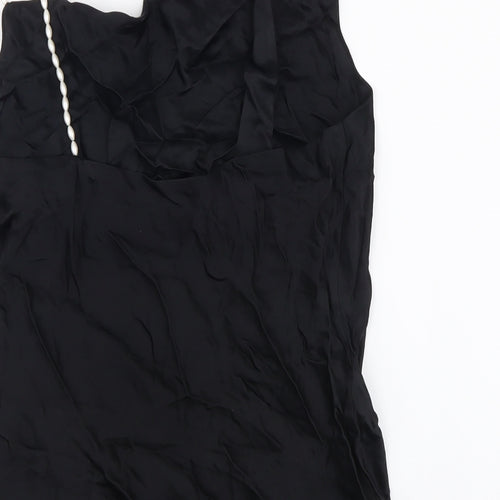 Zara Womens Black Polyester Basic Blouse Size S Sweetheart