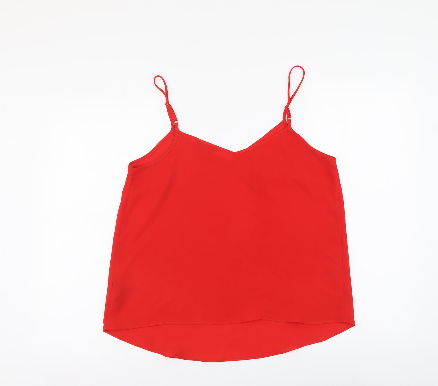 George Womens Red Polyester Camisole Tank Size 12 V-Neck