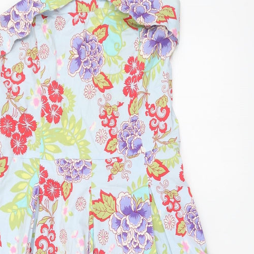 NAF NAF Womens Multicoloured Floral Polyester A-Line Size S Off the Shoulder Pullover