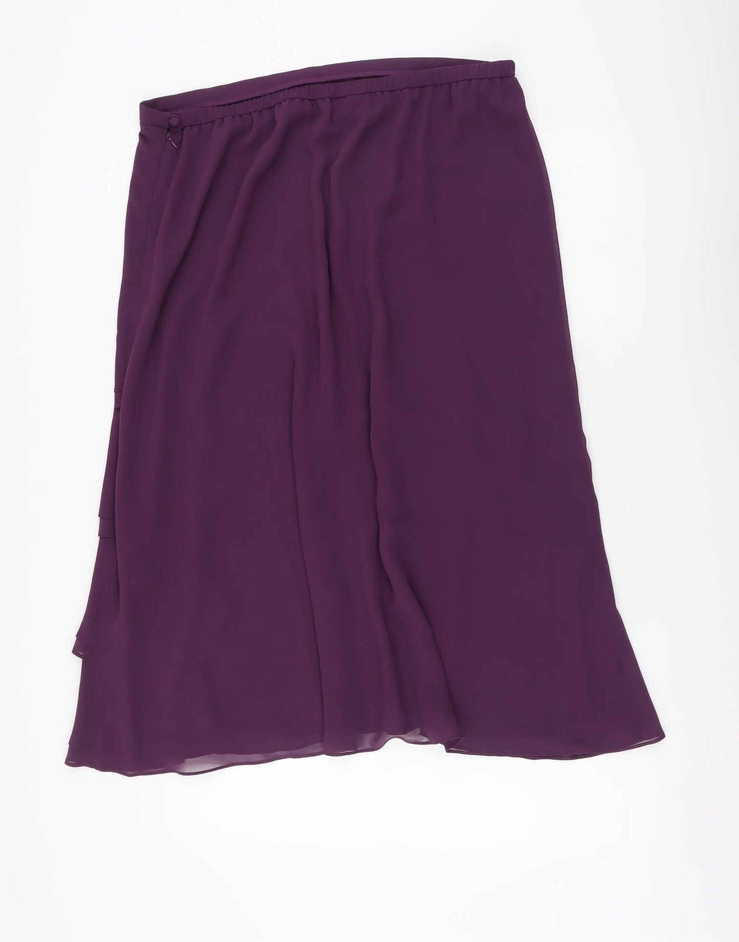 Jacques Vert Womens Purple Polyester A-Line Skirt Size 18 Drawstring
