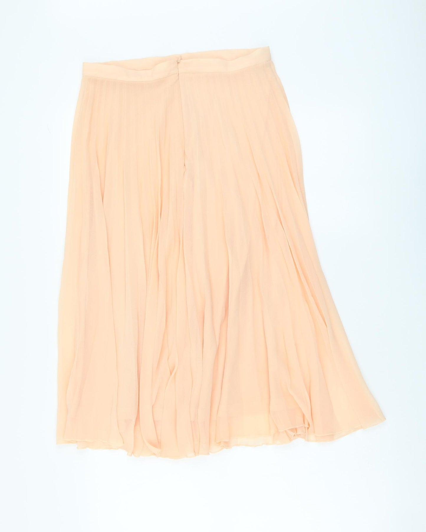 New Look Womens Pink Polyester Pleated Skirt Size 10 Zip