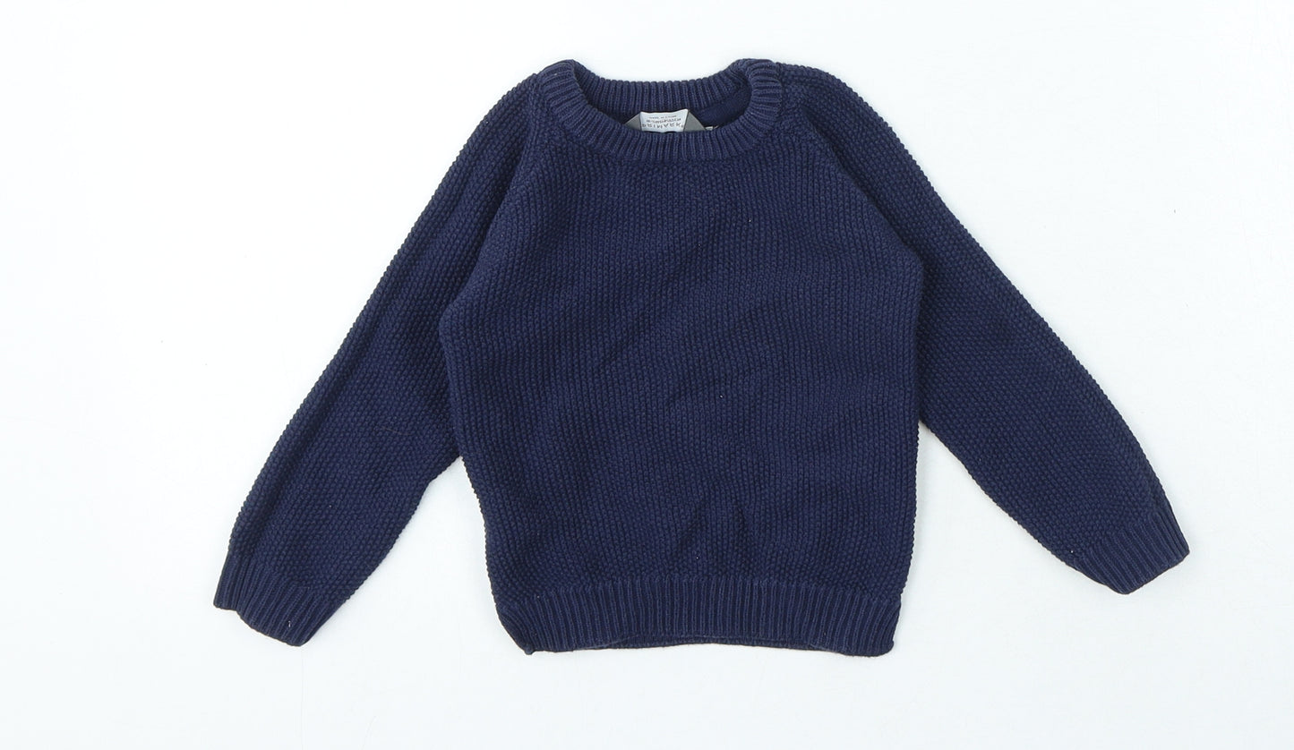 Primark Boys Blue 100% Cotton Pullover Jumper Size 18-24 Months Pullover