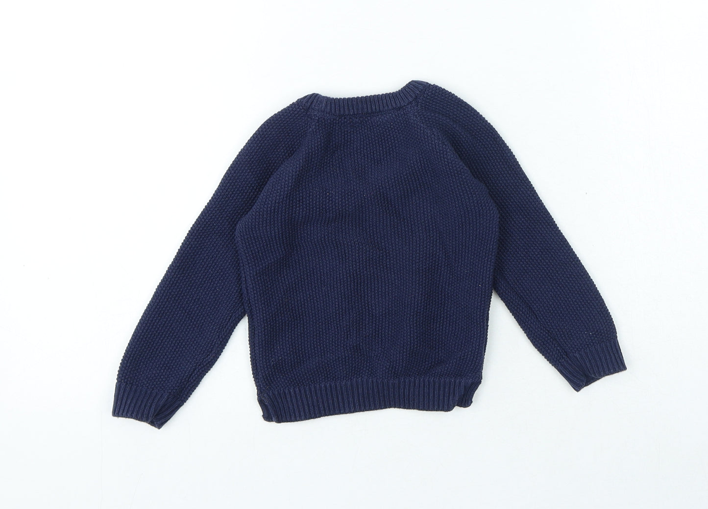 Primark Boys Blue 100% Cotton Pullover Jumper Size 18-24 Months Pullover