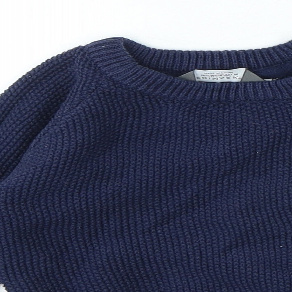 Primark Boys Blue 100% Cotton Pullover Jumper Size 18-24 Months Pullover