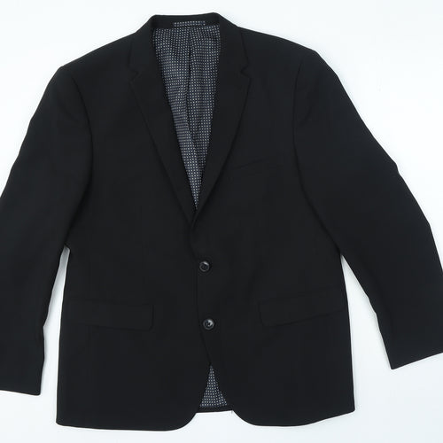 Taylor & Wright Mens Black Polyester Jacket Blazer Size 42 - Tailored Fit