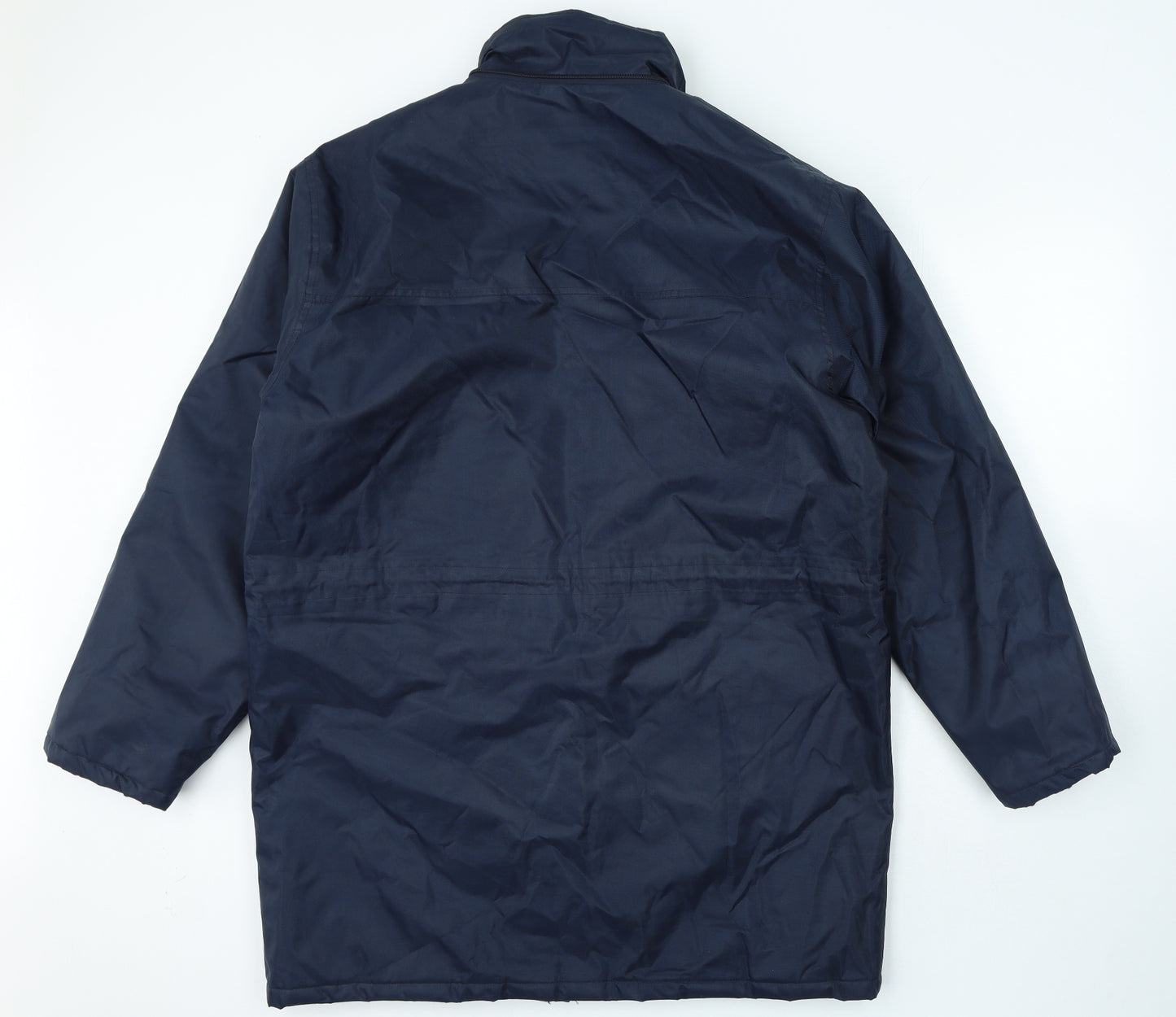 Fortress Mens Blue Trench Coat Coat Size L Zip