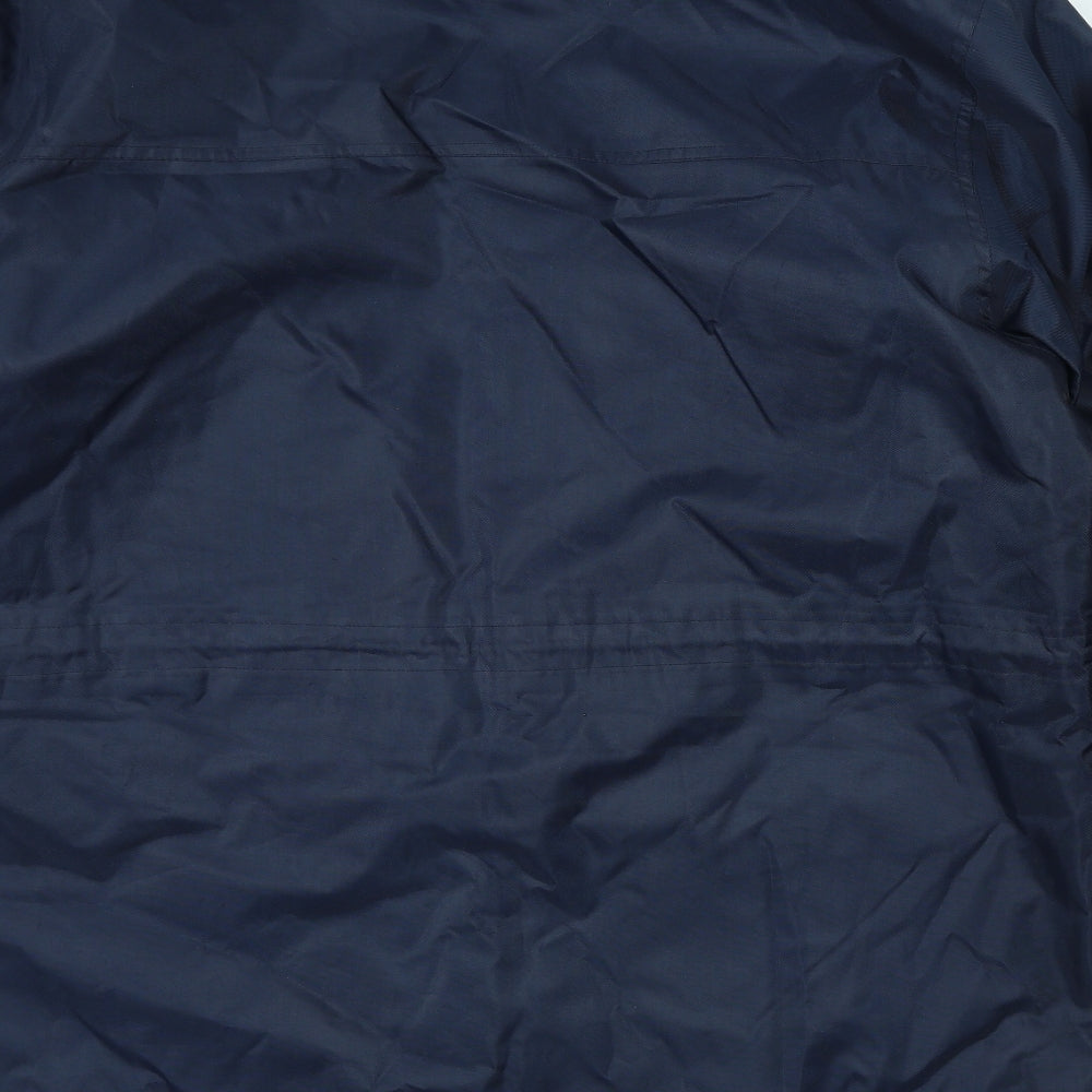 Fortress Mens Blue Trench Coat Coat Size L Zip