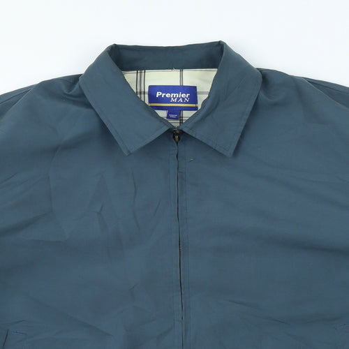 Premier Man Mens Blue Bomber Jacket Jacket Size XL Zip