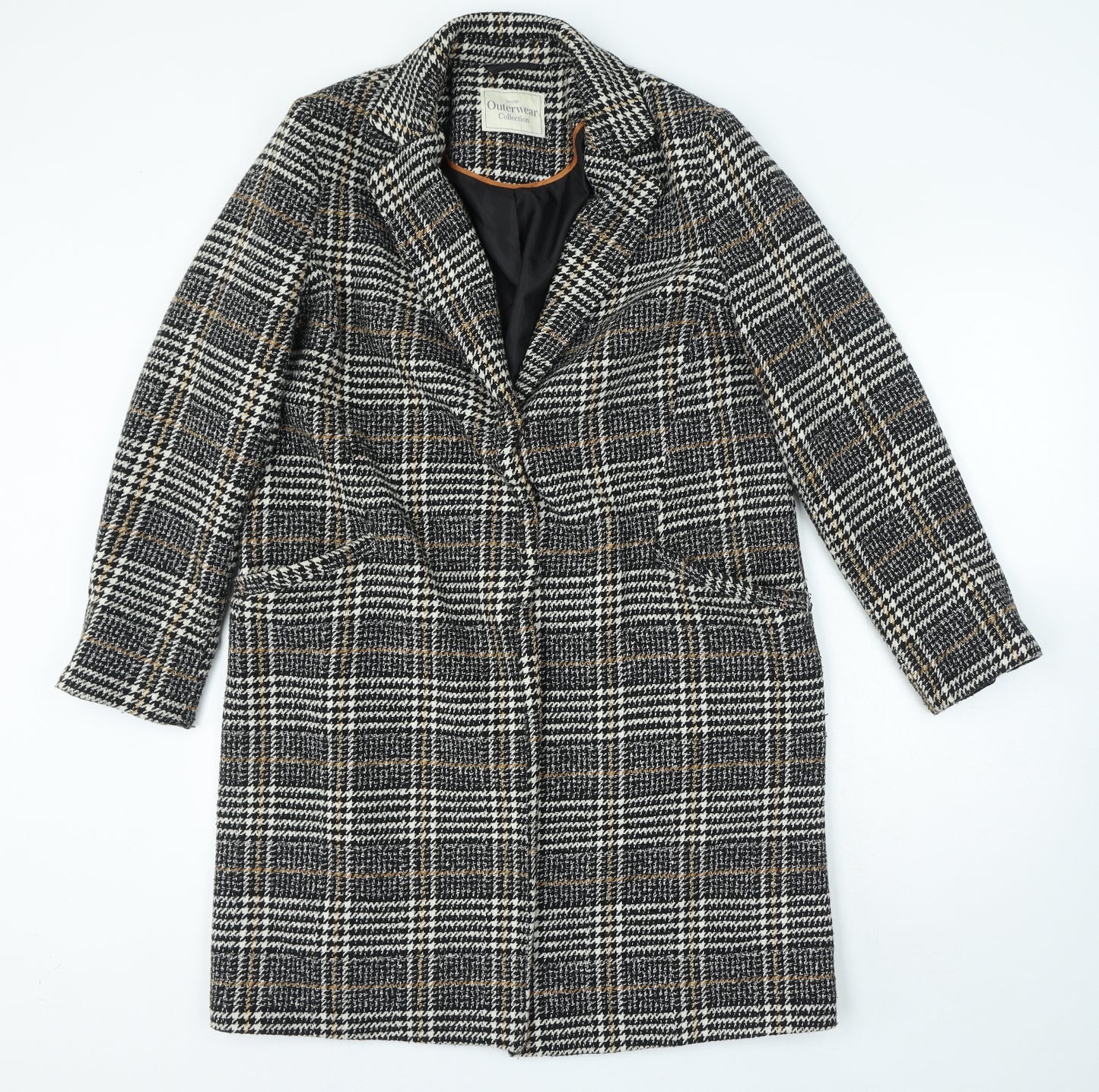 George Womens Multicoloured Check Jacket Coat Size 14 Snap