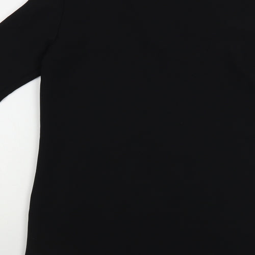 Zara Womens Black Polyester Shift Size XS V-Neck Pullover