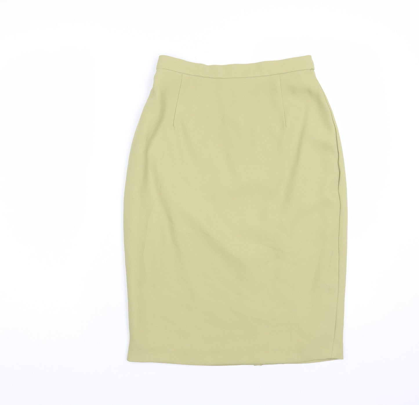 Wallis Womens Beige Polyester Straight & Pencil Skirt Size 8 Button