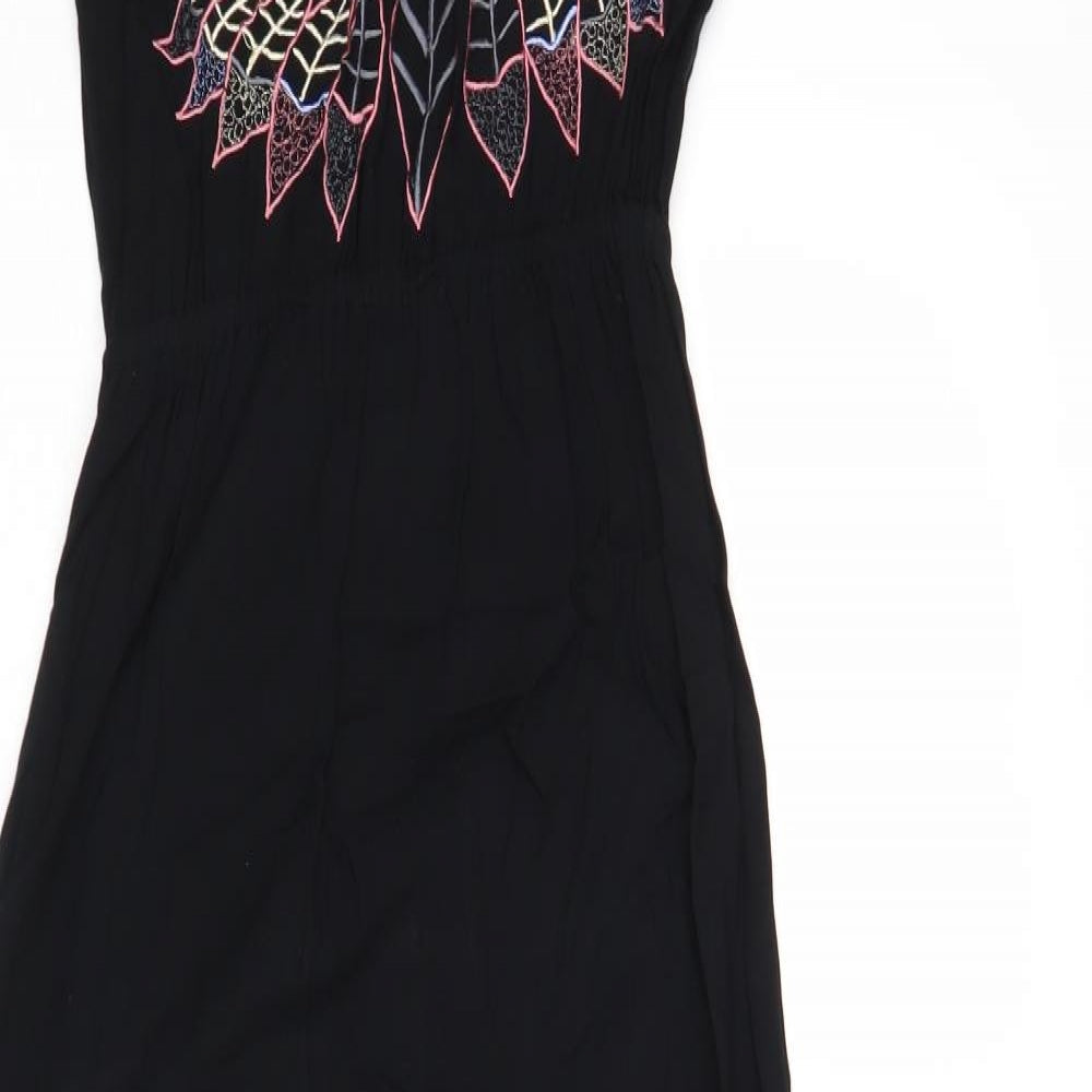 Sugarhill Boutique Womens Black Viscose Maxi Size M Scoop Neck Pullover - Open Back
