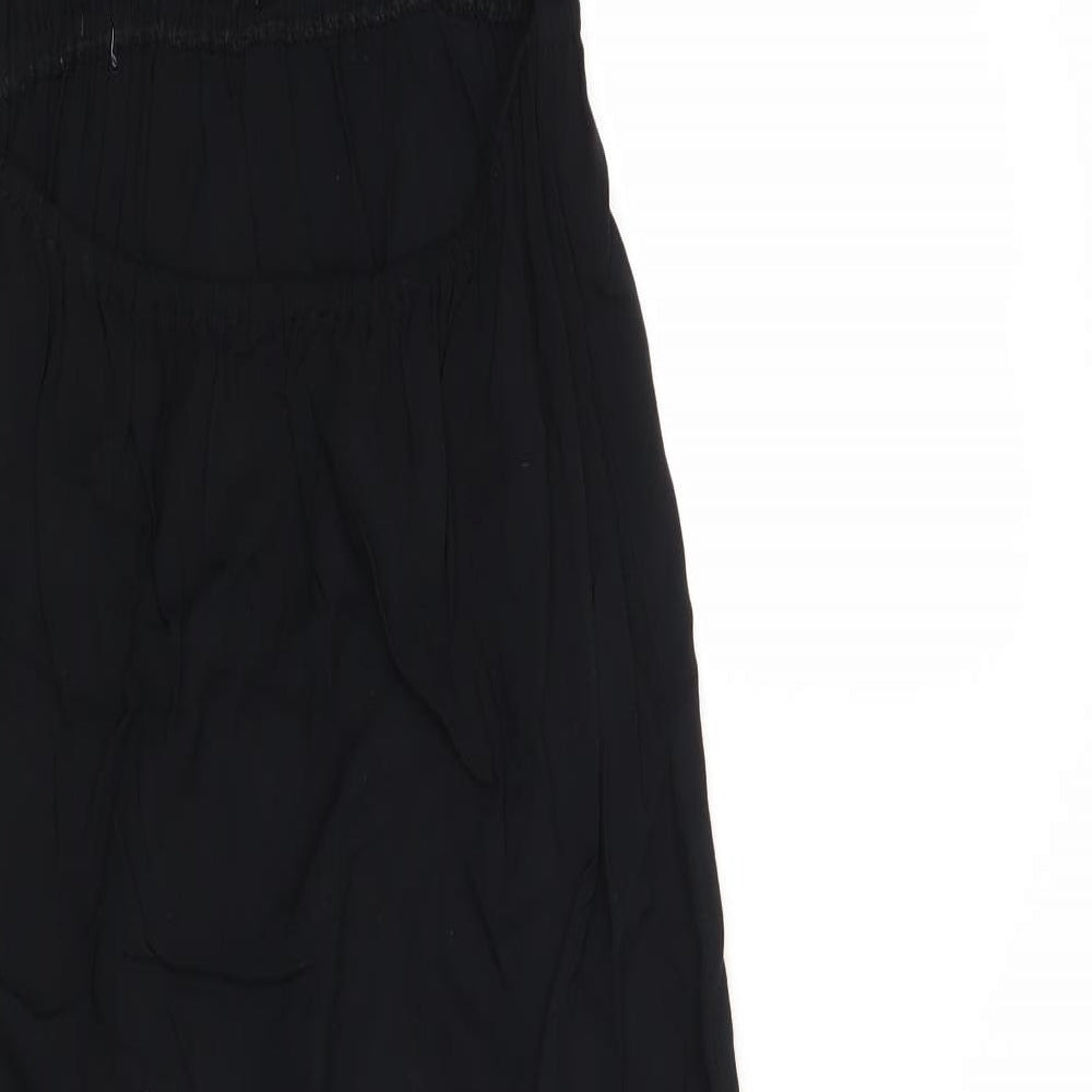 Sugarhill Boutique Womens Black Viscose Maxi Size M Scoop Neck Pullover - Open Back