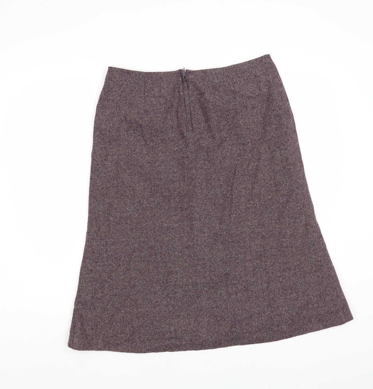 Bay Womens Purple Acrylic A-Line Skirt Size 12 Zip